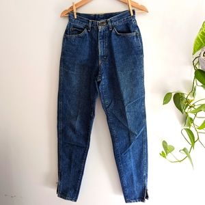 Vintage Lee High Waist Zipper Accent Mom Jeans